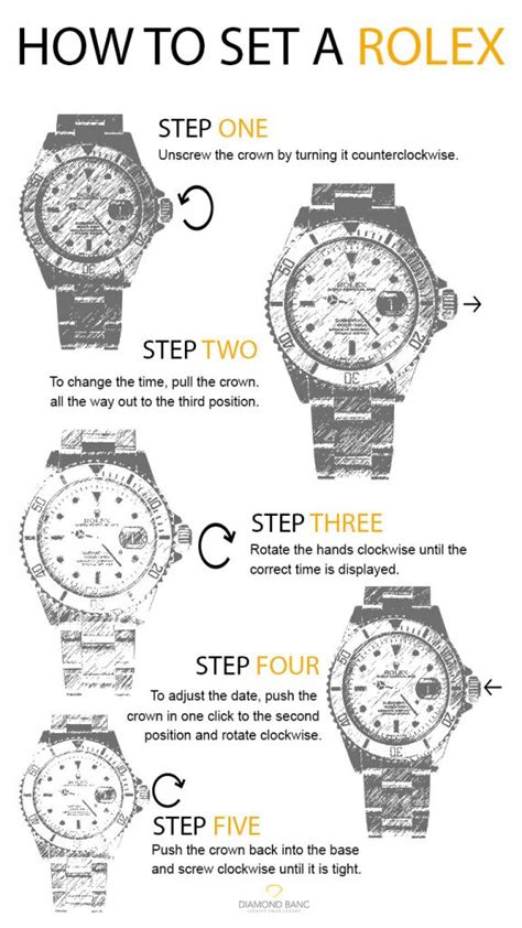 how do i set a rolex watch|how to adjust rolex time.